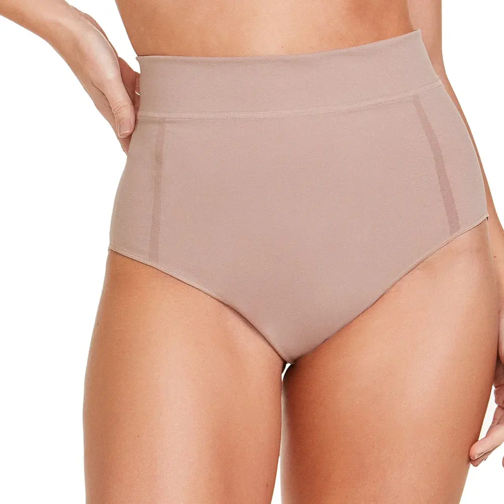 Sensually Moda - Calcinha Modeladora Cintura Alta Cavada Levanta Bumbum Base Plié