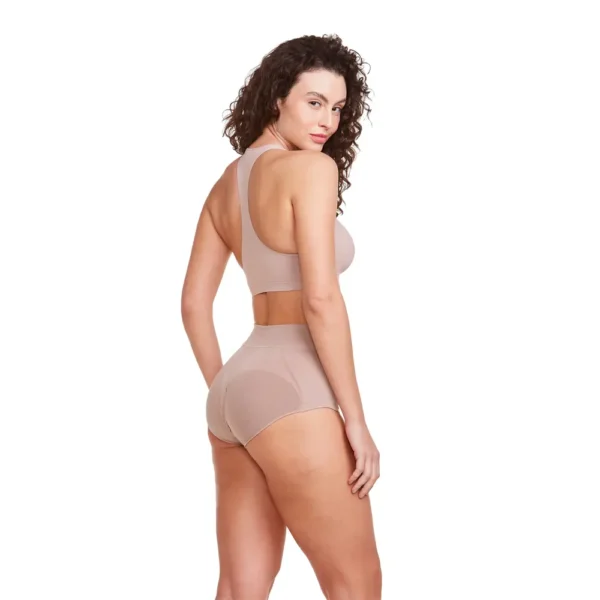 Sensually Moda - Calcinha Modeladora Cintura Alta Cavada Levanta Bumbum Base Plié