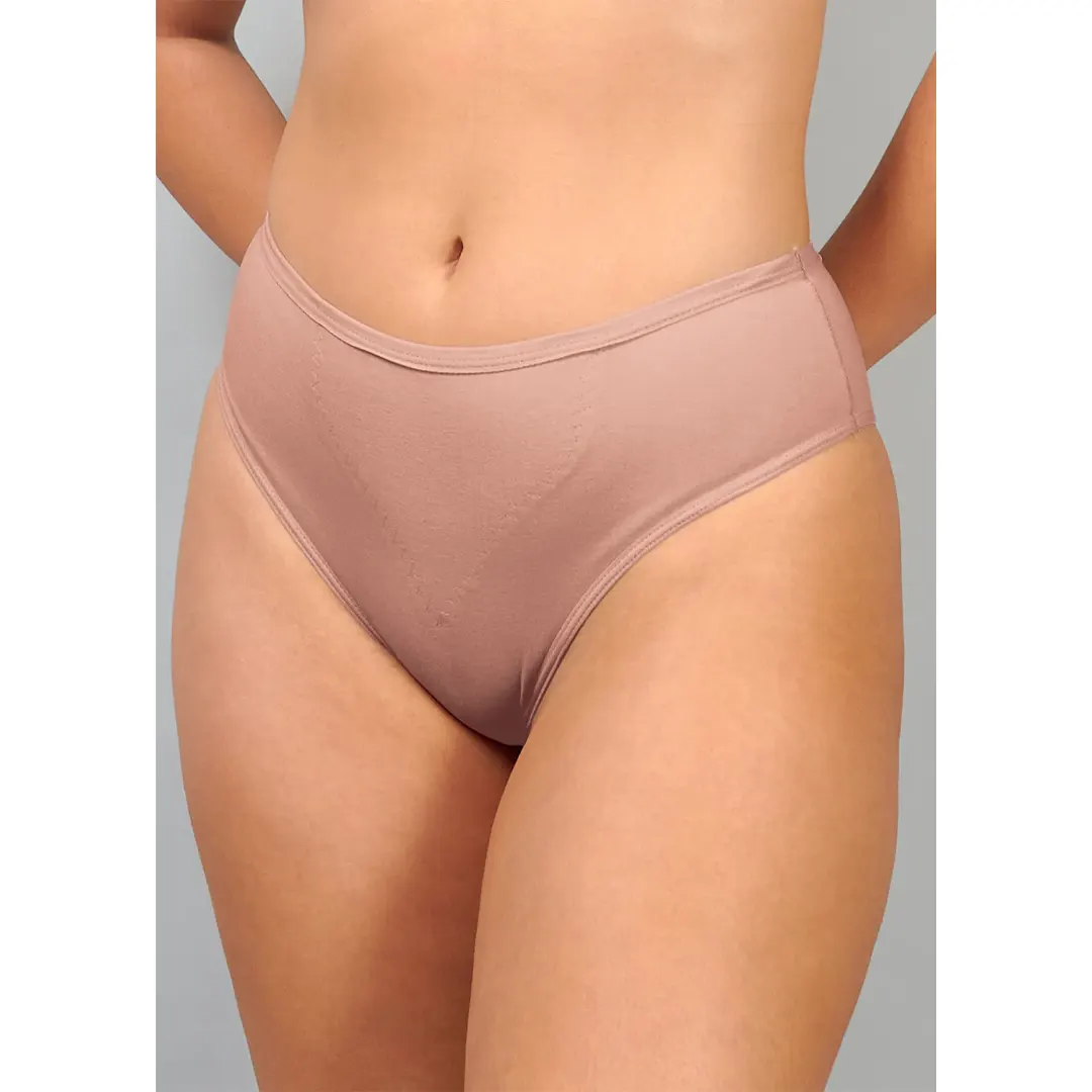 Sensually Moda - Calcinha Cintura Alta Com Reforço Frontal Modal