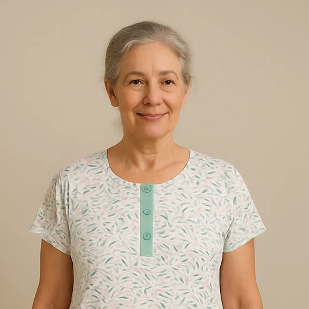 Sensually Moda - Camisola Feminina Pzama com Abertura Frontal