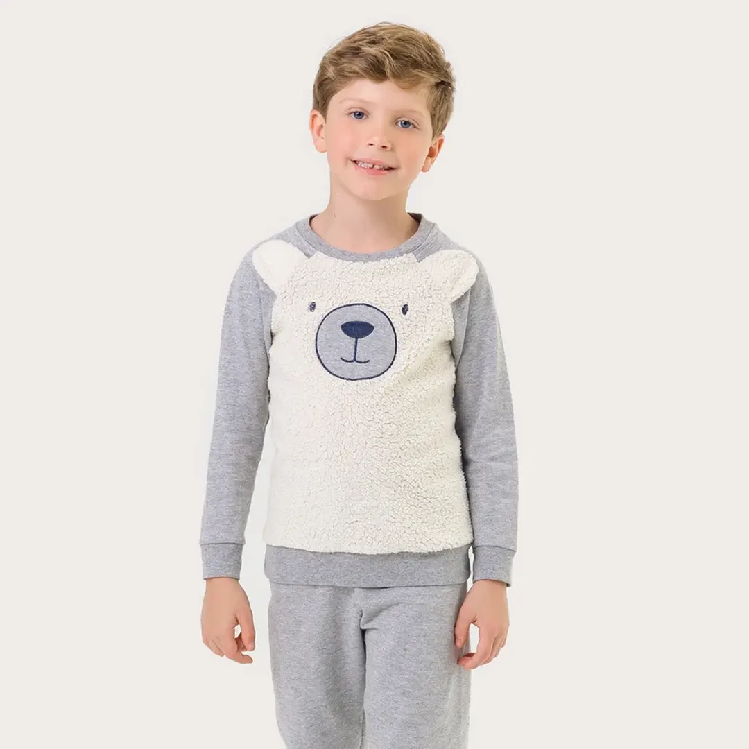 Sensually Moda - Pijama Infantil Juvenil Masculino ML Ted
