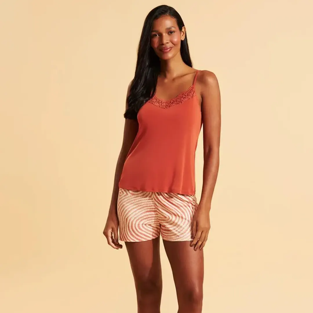 Sensually Moda - Short Doll de Microfibra com Renda - Recco