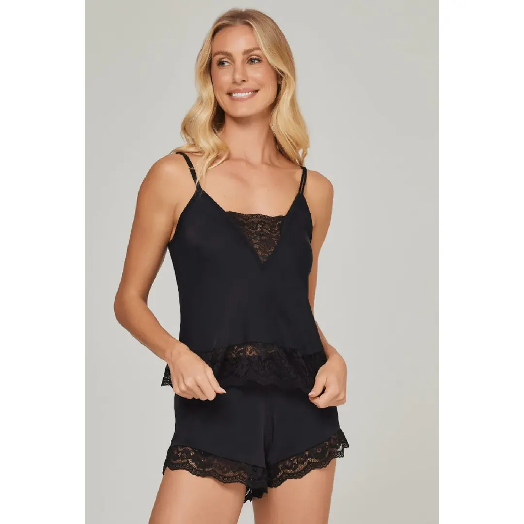 Sensually Moda - Short Doll em Renda Noir - Liebe